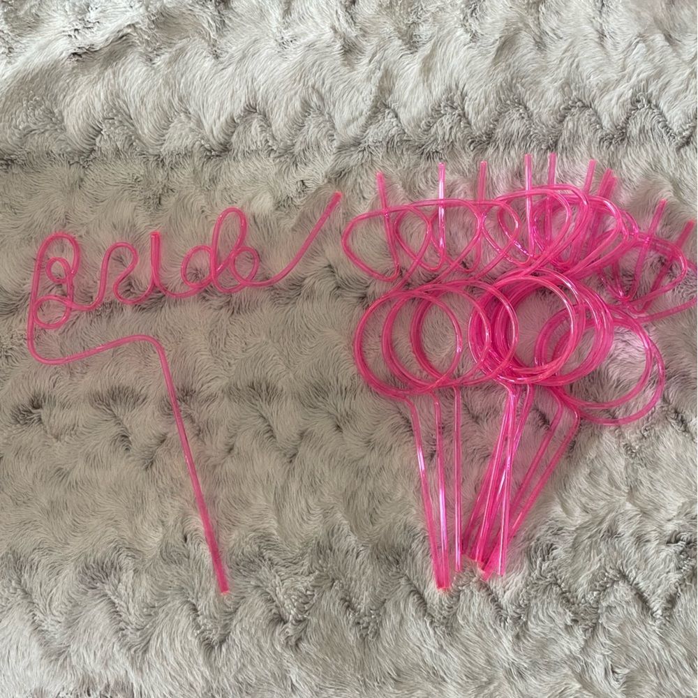 Bride and rings straws new bachelorette bridal party shower bach MISS TO MRS